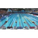 CORSIA GALLEGGIANTE ROSSO E GIALLO PER COMPETIZIONI FINA DIAMETRO 120 mm PER PISCINE 25 M