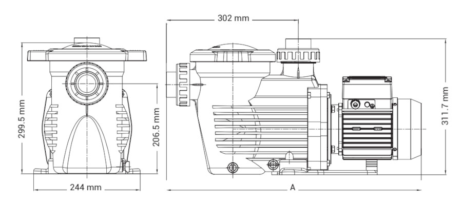 Pompa piscina DAB EUROPRO con kit bocchettoni